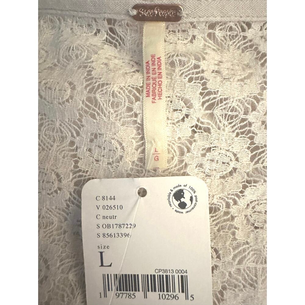 Free People Ethereal Bohemian Bring The Romance Midi Maxi Dress Neutral Large - Picture 13 of 15